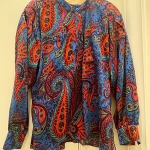 Escada Multicolor Paisley Blouse - size 38